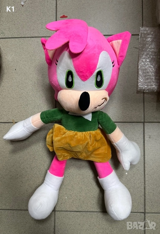 Плюшена играчка розов Соник 60см Sonic таралежа, снимка 1