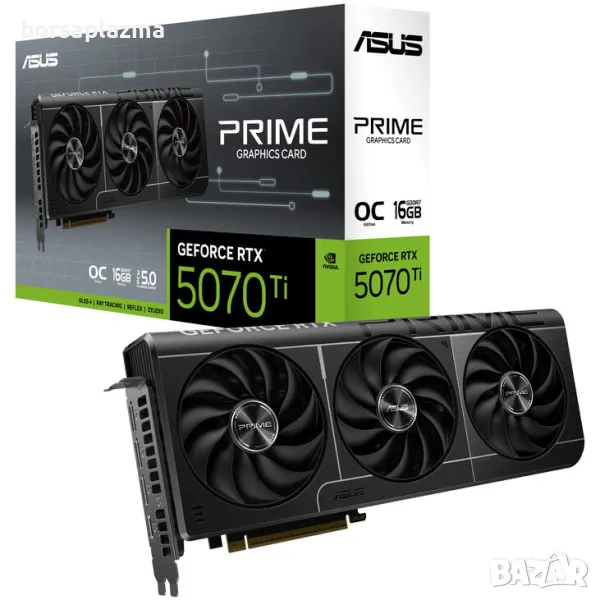 ASUS Prime GeForce RTX 5070 Ti OC Edition, 16384 MB GDDR7 ASUS PRIME-RTX5070TI-O16G, снимка 1