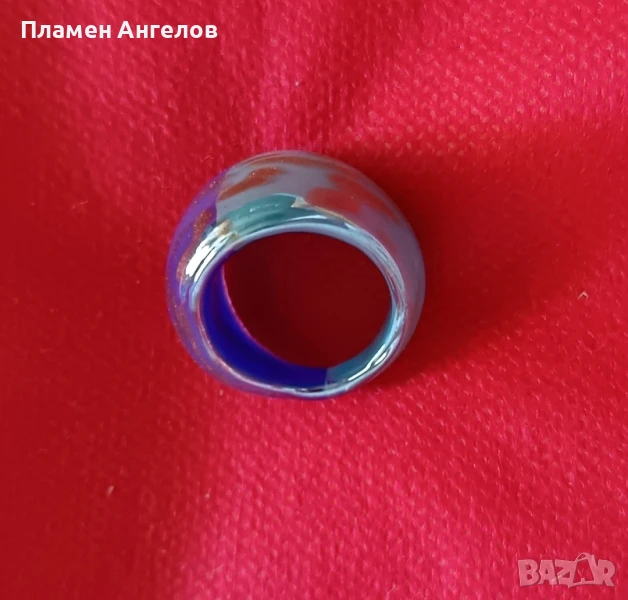 Дамски стъклен пръстен, снимка 1