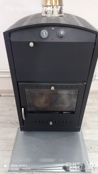 Камина с водна риза 12 kw и вградени помпа, разширител, управление , снимка 1