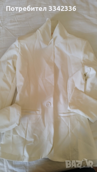 Бяло дамско сако, снимка 1