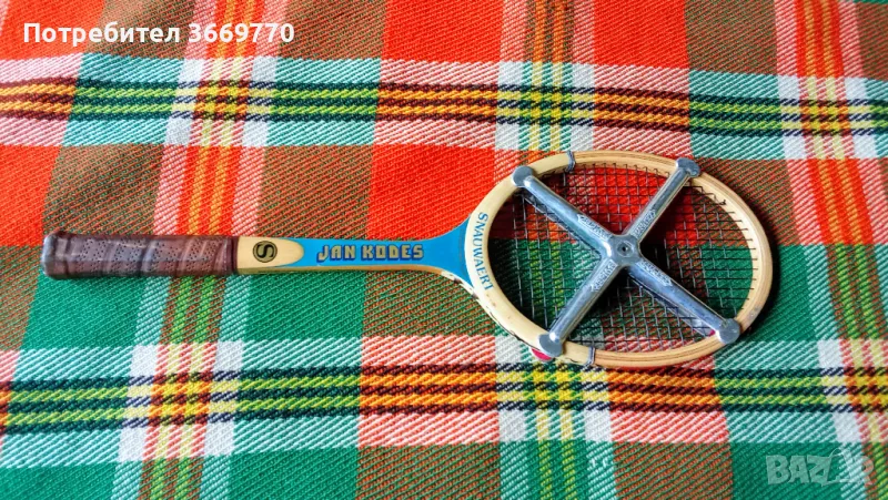 Винтидж тенис ракета дървена Snauwaret, снимка 1