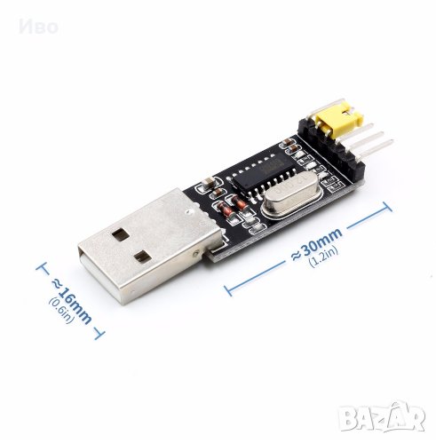 Usb-ttl ch340 Auto Converter Module Converter Adapter юсб-ттл 3.3v 5v, снимка 1