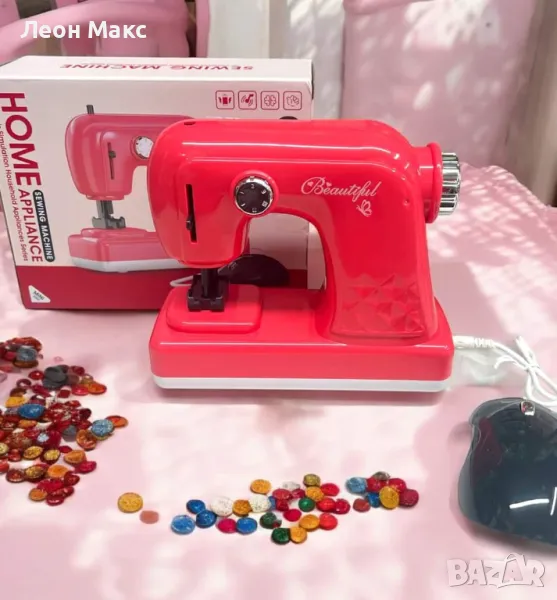 Шевна машина с мишка, светлини и звуци детска играчка , снимка 1