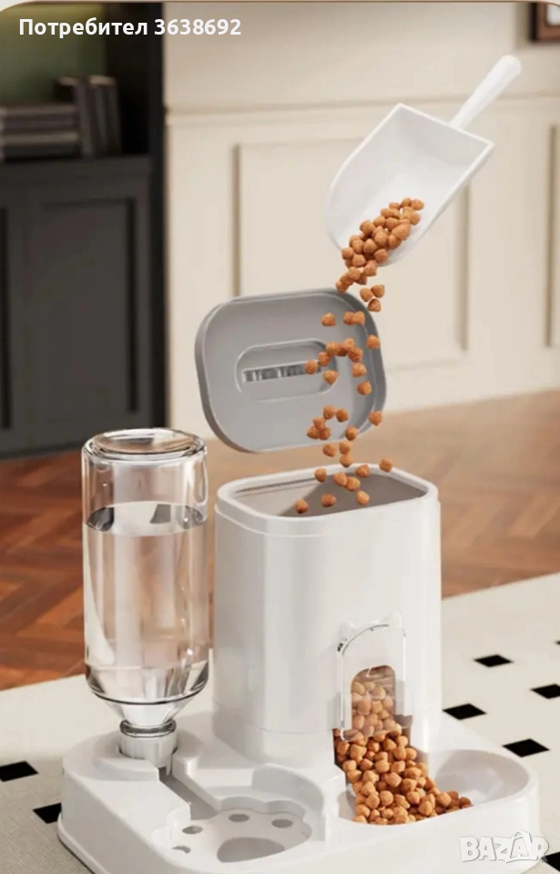 Комбинирана поилка и хранилка за куче или котка, снимка 1