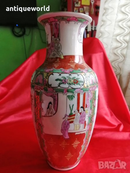 Стара Китайска Ваза ,Династия Куанлонг Family Rose, снимка 1