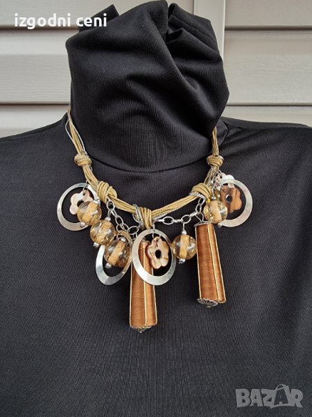 Колие в кафяво   (модел колие 66), снимка 1