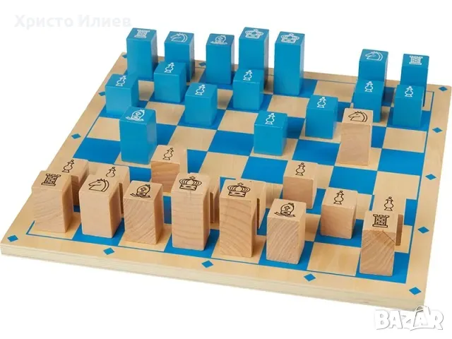 Нов Дървен шах голям 40см х 40см, снимка 1