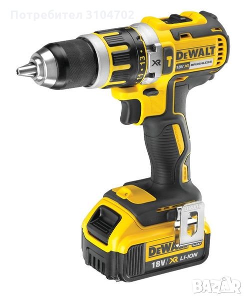 Dewalt DCD795M2 Акумулаторен безчетков винтоверт 18V, с батерии 2х4Аh, зарядно и куфар, гаранция, снимка 1