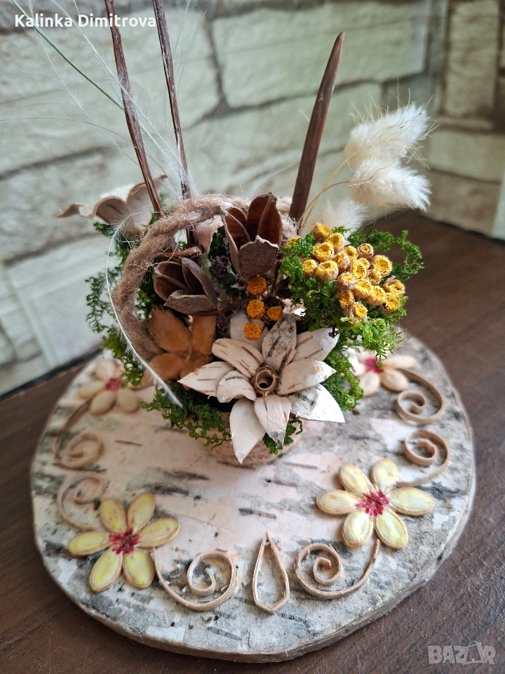 Декорации с цветя-ръчна изработка., снимка 1