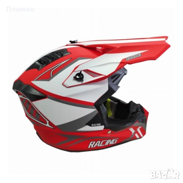 Каска за ендуро крос атв, Размер М, Red/ White - 721334, снимка 1