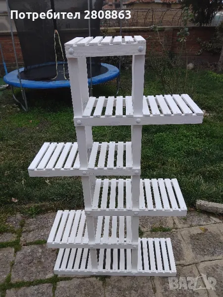 Цветарник етажерка от дърво , снимка 1