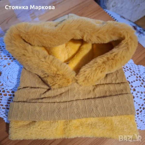Нова патешко жълта шал-шапка, снимка 1
