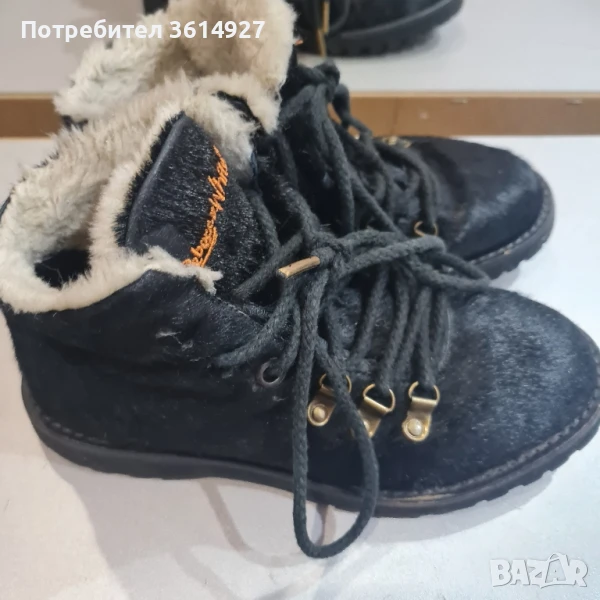 Боти с косъм естествена кожа Rebecca White N36 -23,5cm, снимка 1