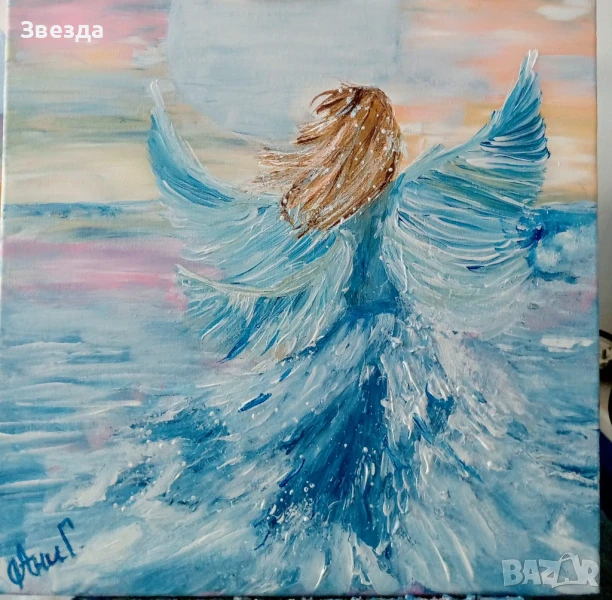 Картина "Небесен танц над вълните", снимка 1