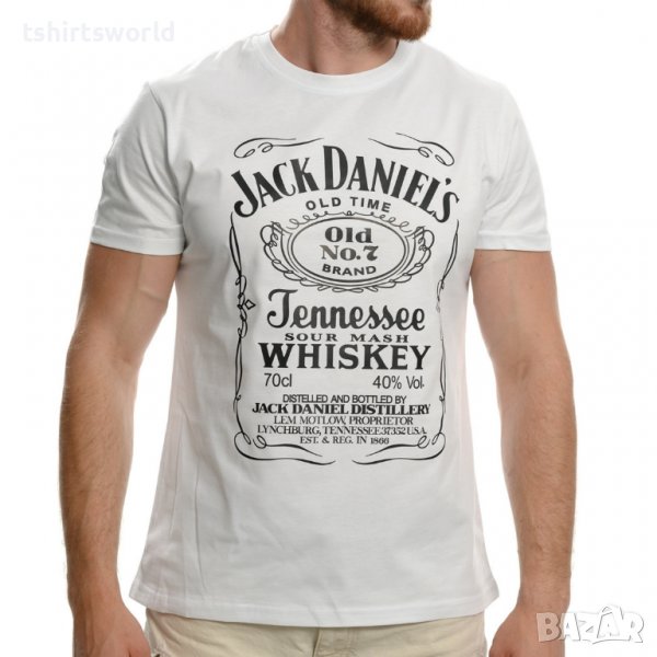 Нова мъжка тениска с трансферен печат JACK DANIELS (Джак Даниелс), уиски, снимка 1