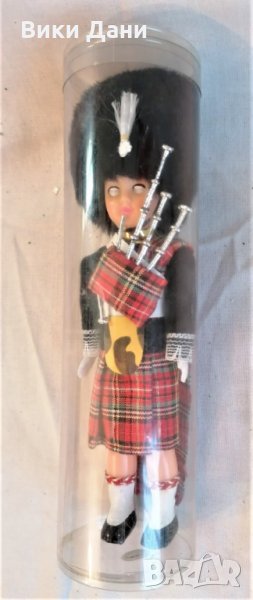 мъжка Британия Скот кукла с калпак гайда пола мигащи очи, снимка 1