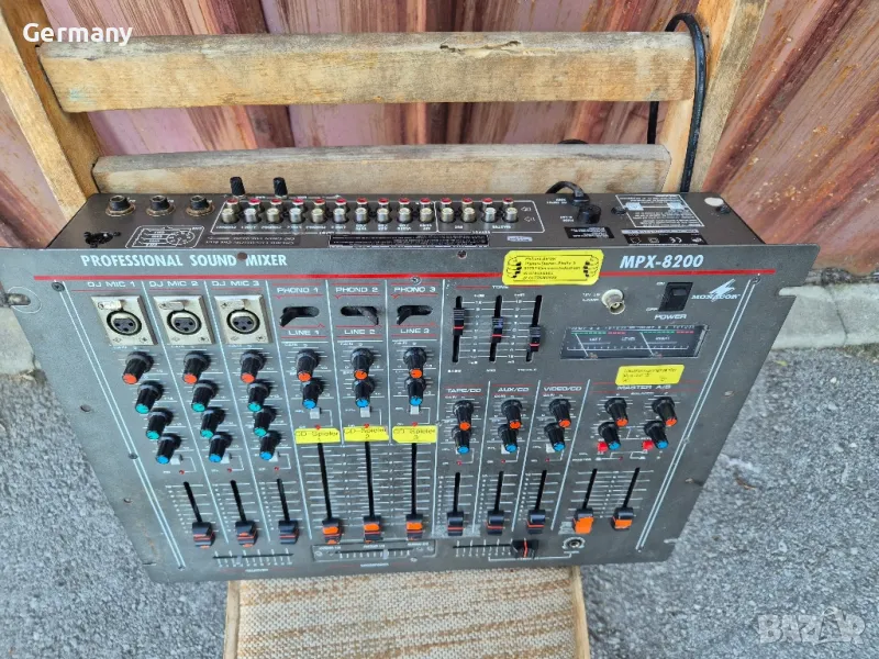 Monacor mpx-8200 mixer миксер dj, снимка 1