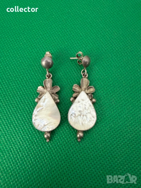 Ръчно изработени сребърни обеци. №7544, снимка 1