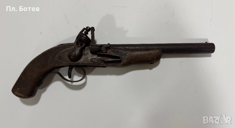 Стар кремъчен пищов, пистолет, снимка 1