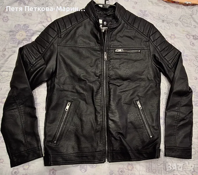 Кожено яке Jack & Jones, снимка 1