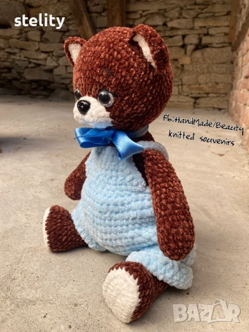 Плетен мечо, снимка 3 - Други - 51297296