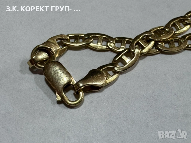 Златен мъжки синджир 14К, снимка 5 - Колиета, медальони, синджири - 52664611