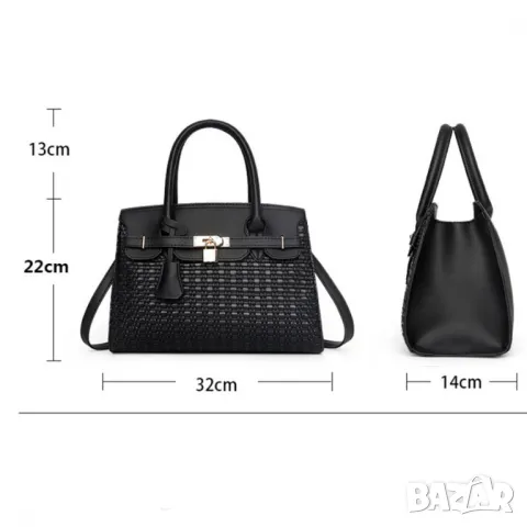 Дамска чанта Kailey Black, снимка 5 - Чанти - 47924329