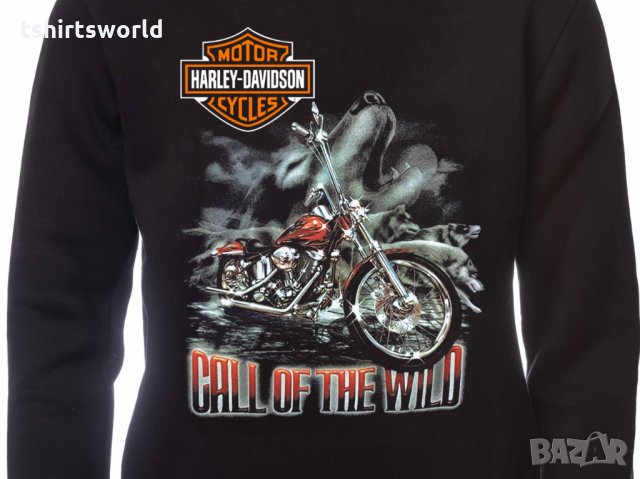 Нов мъжки суичър с дигитален печат Motor Harley Davidson Cycles - Call of the wild, снимка 2 - Суичъри - 31572939