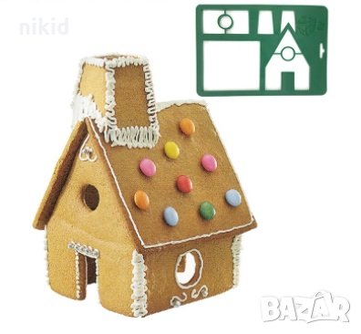3D Пластмасова форма резец резци за направа на Коледна Джинджифилова къща къщичка пластмасов резец 