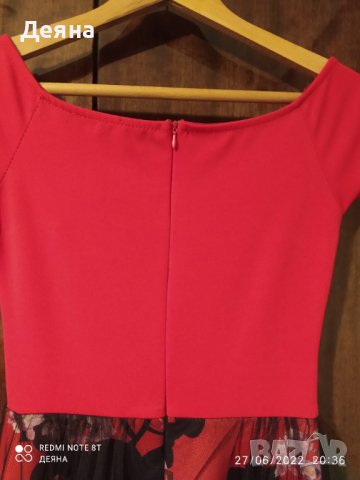 Рокля в розово с тюл, размер S, снимка 3 - Рокли - 37269364