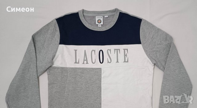 Lacoste Roland Garros Sweatshirt оригинално горнище M памучен суичър, снимка 2 - Суичъри - 39778329
