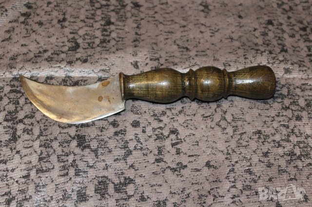 стар нож със дървена дръжка , снимка 5 - Антикварни и старинни предмети - 38274616