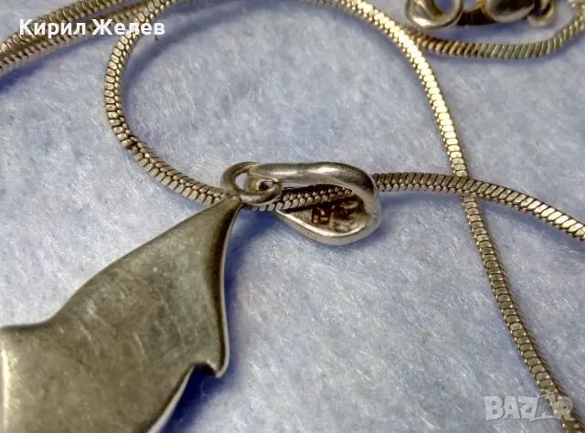 НЕЖНО СРЕБЪРНО ЛАНЧЕ КОЛИЕ със СРЕБЪРЕН ПЕНДАНТ СРЕБРО 925 с КРАСИВ КРАЛСКИ СЕДЕФ 49759, снимка 10 - Колиета, медальони, синджири - 50191643