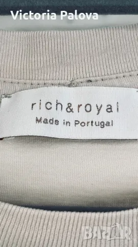 Тениска RICH & ROYAL  органик памук, снимка 4 - Тениски - 50327172