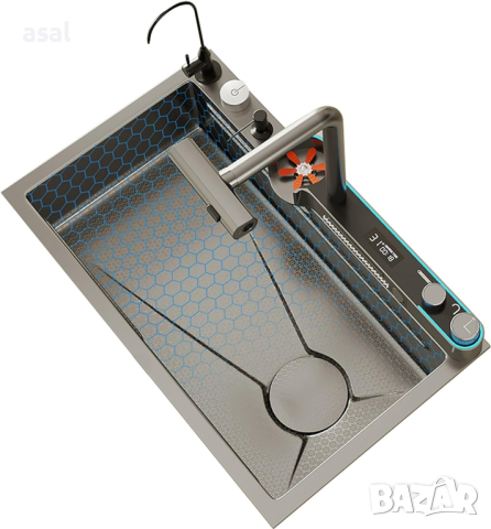 Луксозна мултифункционална кухненска мивка с двоен водопад, снимка 8 - Мивки - 44729226