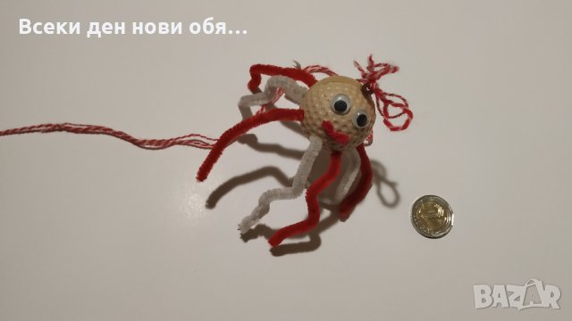 Мартеница от голф топка, снимка 5 - Ръчно изработени сувенири - 29198708
