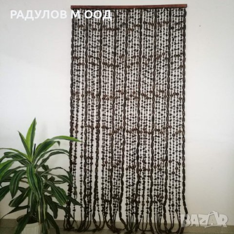 Декоративно пано - завеса дърво, ръчна изработка, 40 ресни / модел 4