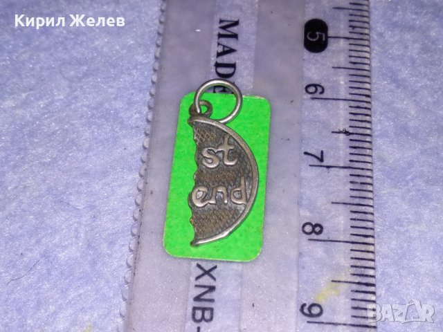 BEST FRIEND - СРЕБЪРНО МЕДАЛЬОНЧЕ - СЪРЧИЦЕ - Най-ДОБЪР ПРИЯТЕЛ СРЕБРО 925 АРТ ПЕНДАНТ 27327, снимка 4 - Колиета, медальони, синджири - 39230703