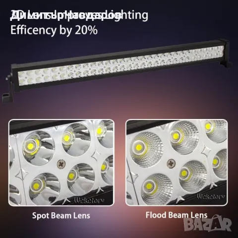 Лед бар 180 вата със 60 крушки и 15 000 лумена светлинен поток LED BAR6, снимка 3 - Аксесоари и консумативи - 49970217