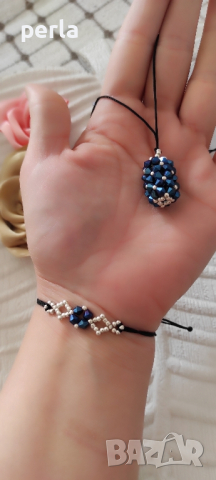 Ръчно изработен сет от гривна и колие 