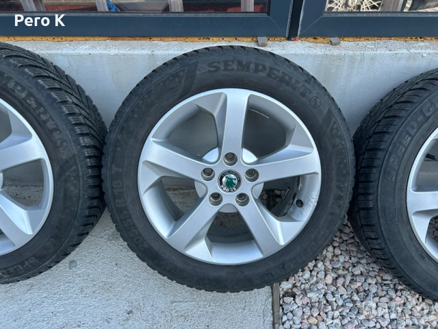 ОРИГИНАЛНИ ДЖАНТИ ЗА ШКОДА R16 , снимка 3 - Гуми и джанти - 53886305