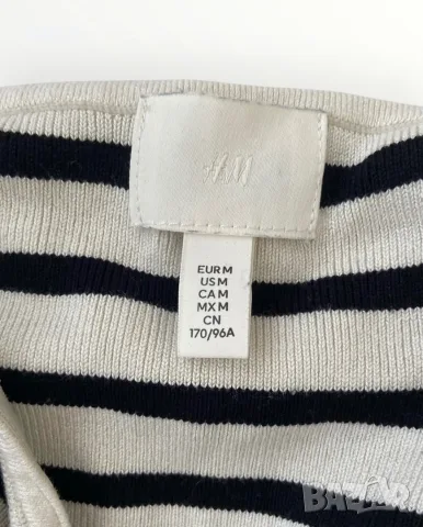 Strapless stripes Crop top h&m, снимка 3 - Корсети, бюстиета, топове - 56214756