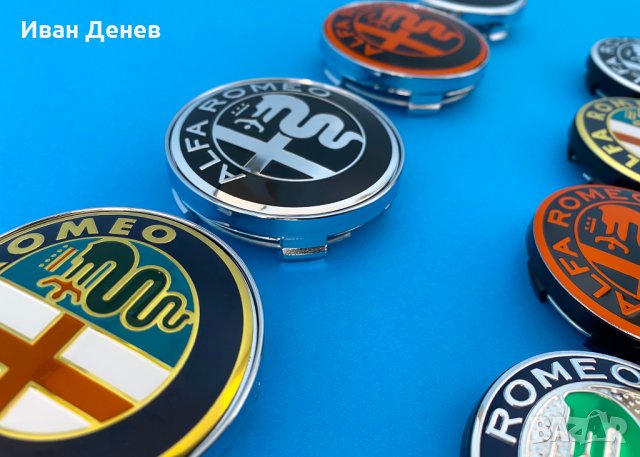Капачки за джанти Alfa romeo / Алфа ромео Емблема giulia 147, 156, 159, снимка 5 - Аксесоари и консумативи - 34365732