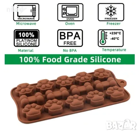 Кокал кокали кокалче лапа лапи лапички силиконов молд форма фондан шоколад гипс декор, снимка 3 - Форми - 47788232