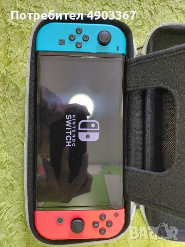 Nintendo Switch OLED 64GB – НОВ, в гаранция + оригинален калъф и стъкло.