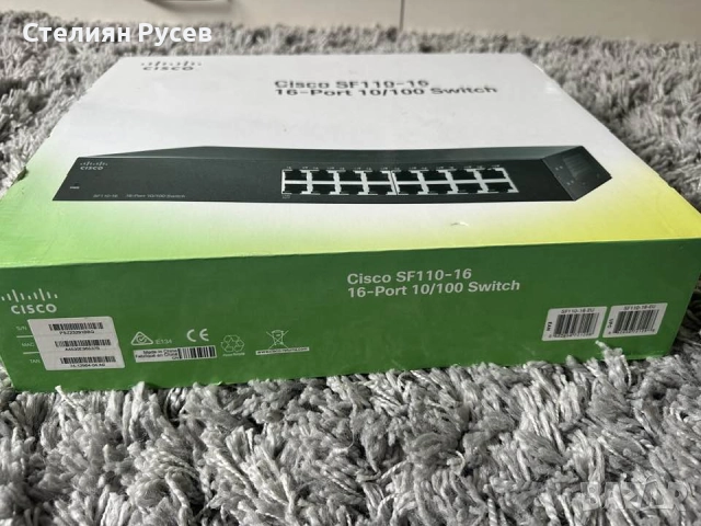 суич cisco sf110-16 16 port switch сплитер за интернет - цена 200лв или 102,26 евро - нов , не е изп, снимка 7 - Суичове - 52039058