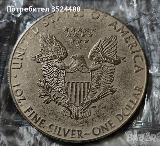 Монети , American Liberty,One dollar, E Pluribus Unum, снимка 5 - Нумизматика и бонистика - 52297201