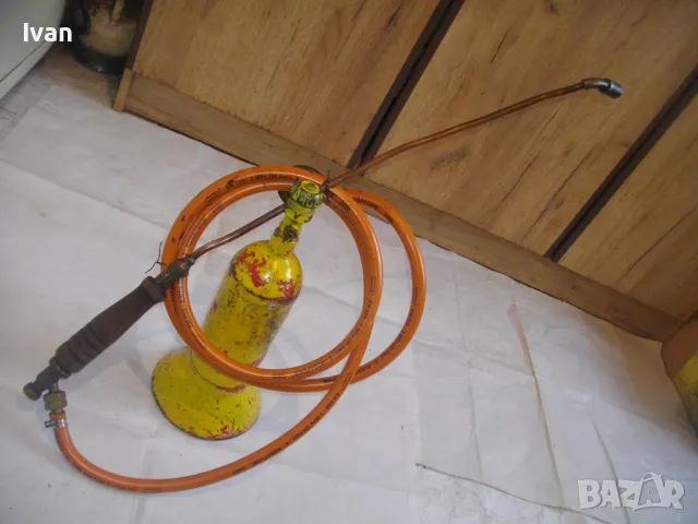 78см НЕМСКА ГАЗОВА ГОРЕЛКА С БУТИЛКА МАРКУЧ КЛАПАН ВЕНТИЛ ОТЛИЧНА ЗА ХИДРОИЗОЛАЦИИ ПОКРИВИ