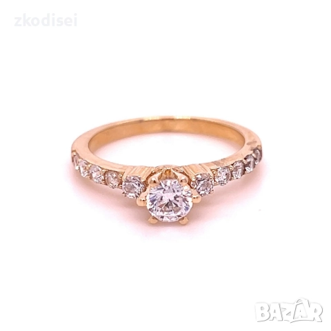 Златен дамски пръстен 2,75гр. размер:53 14кр. проба:585 модел:34394-4